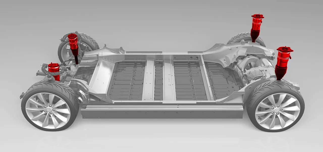 Tesla luftfjæring Ødegården Auto