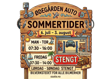 Sommertider Ødegården Auto 2026